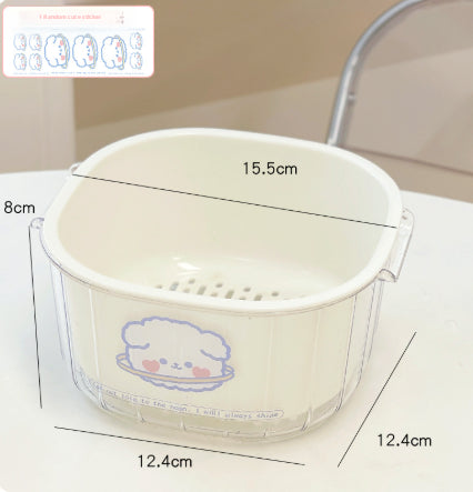 Panier de vidange de cuisine-blanc-petit-1 pcs