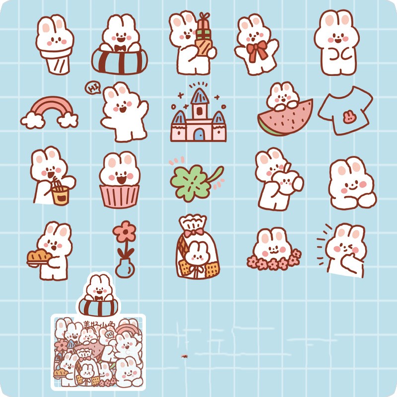 Mousse matinale PET Sticker Pack Bear Animal Salt System bricolage Matériau de la tente à main décoratif St