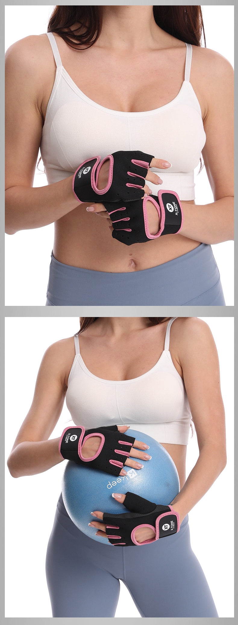 Gants de fitness à moitié doigts pour vélo sportif