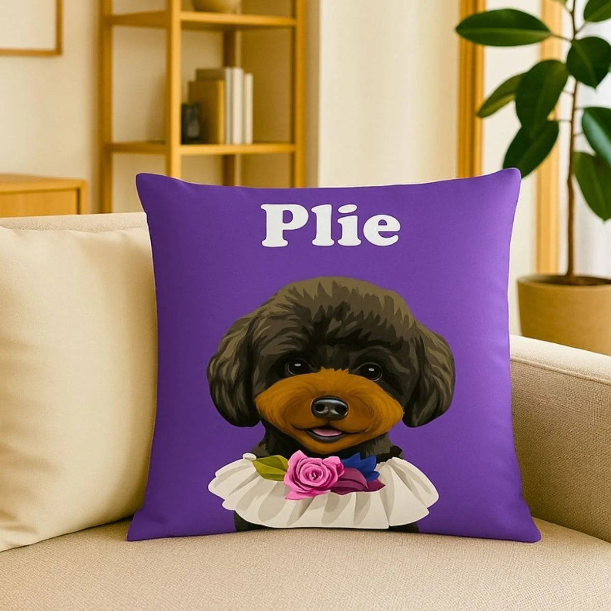 Canapé Appui-tête Coussin en peluche courte Imprimé Couverture d'oreiller