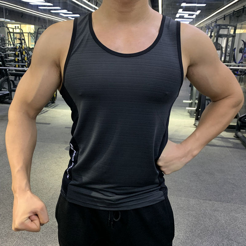 Tank de remise en forme mince d'été pour hommes haut stretchy et rapide-drying