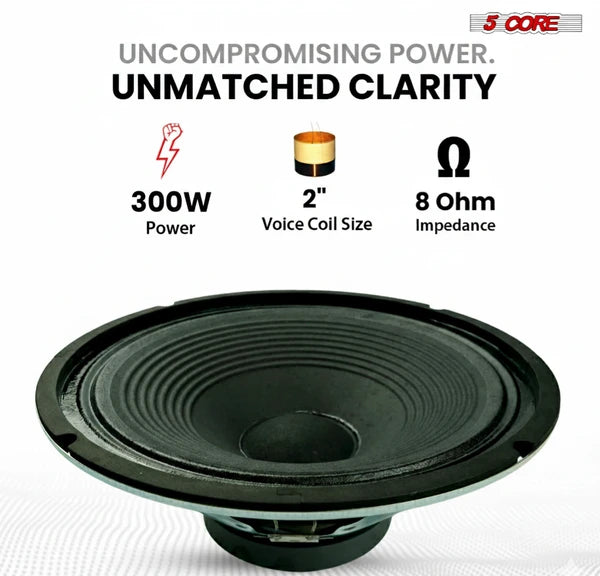 5 Core 12" Guitar Speaker 300W 8Ohm/16Ohm 40Oz Magnet 2" VC Amplificateur de Cabinet Driver
