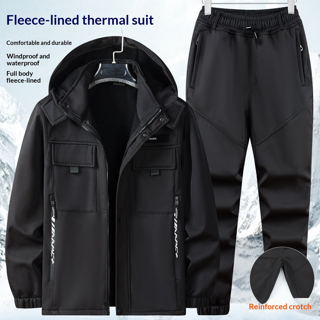 Veste et pantalons d'extérieur en polaire