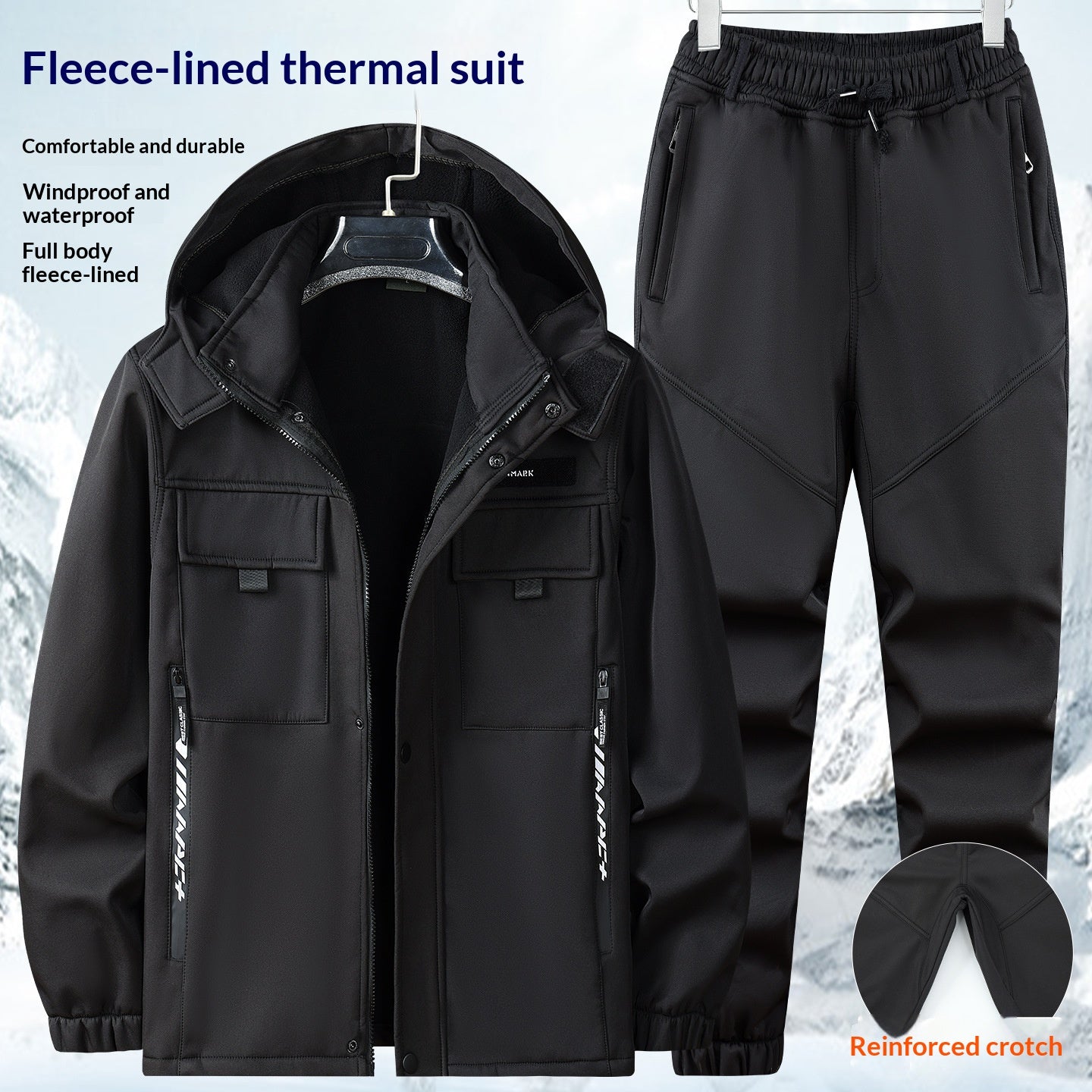 Veste et pantalons d'extérieur en polaire