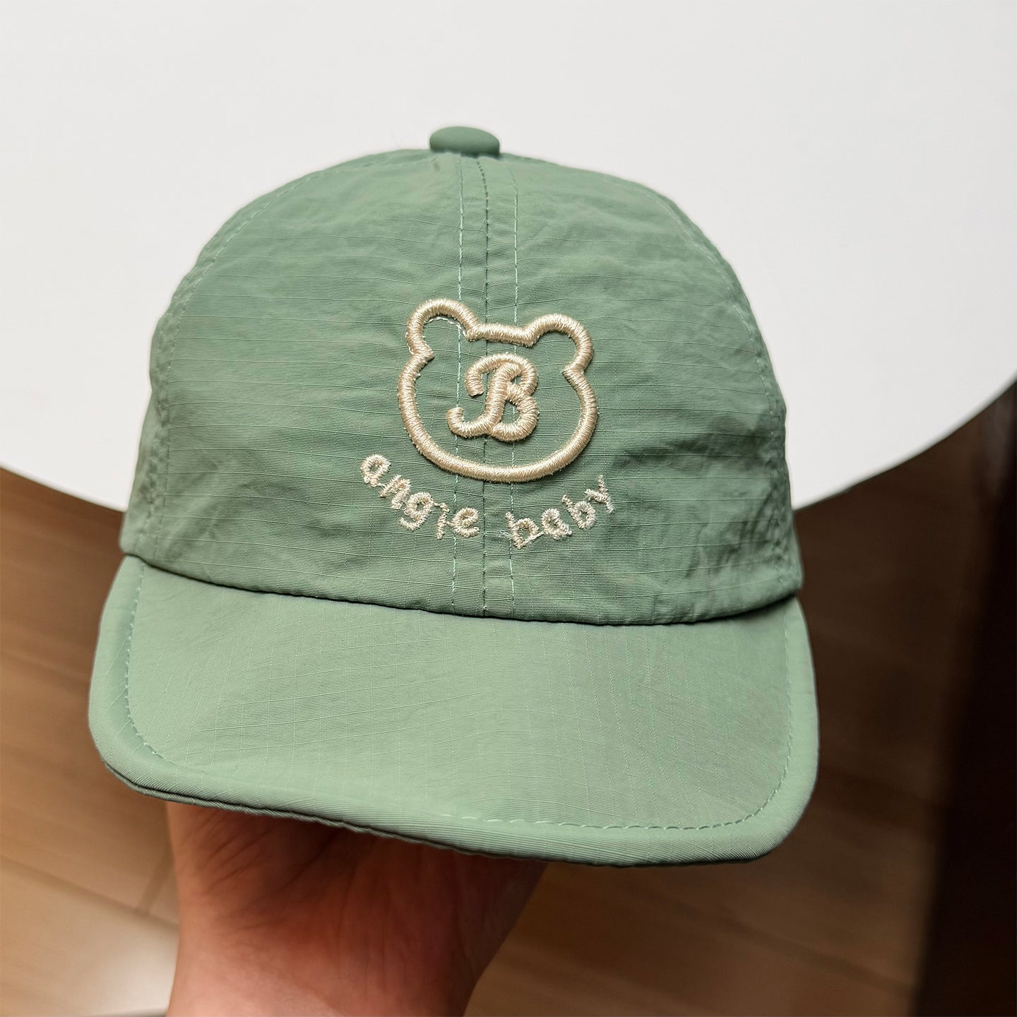 Style coréen mignon petit ours brodé Alphabet bébé chapeau de soleil