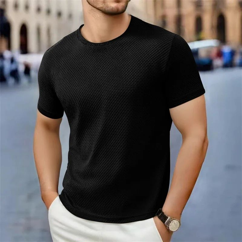 T-shirt à manches courtes casual homme Fleur de os