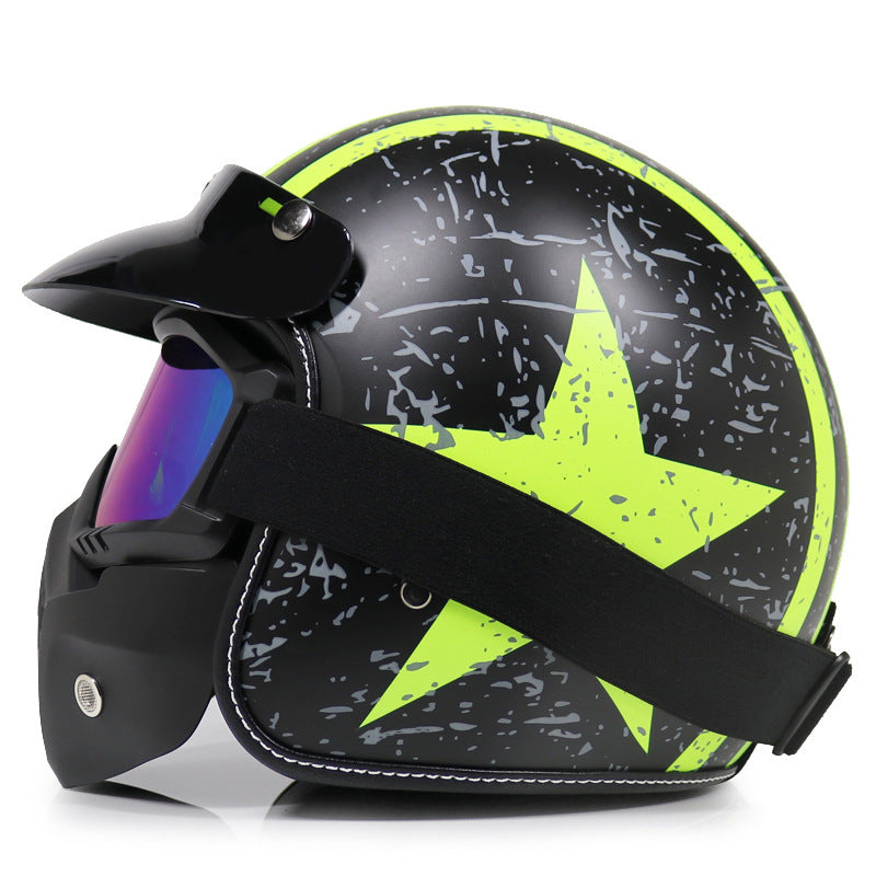 Retro Moto Casque Homme Moto