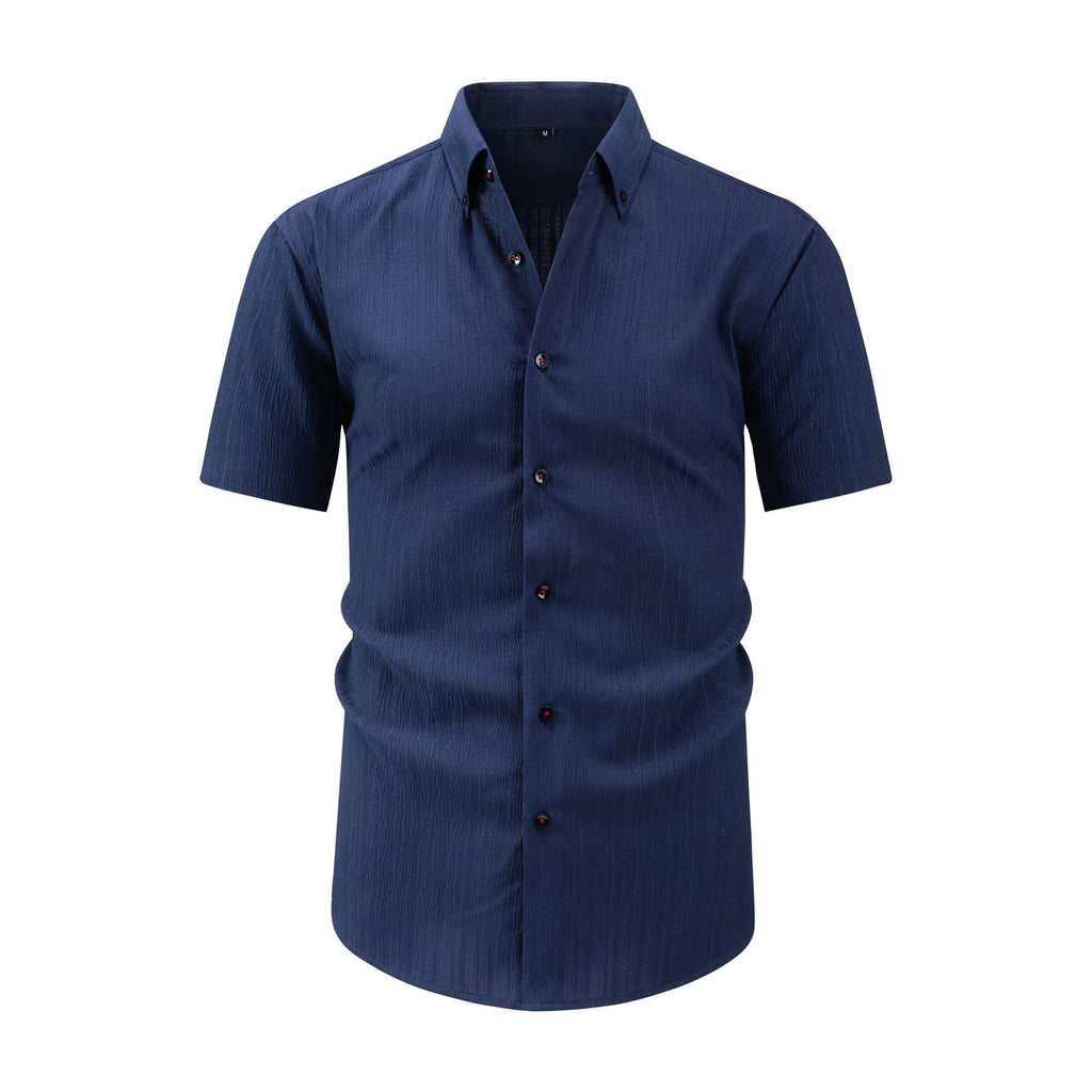 Jiachuan Été Chemise Homme à manches courtes avec Texture de vague