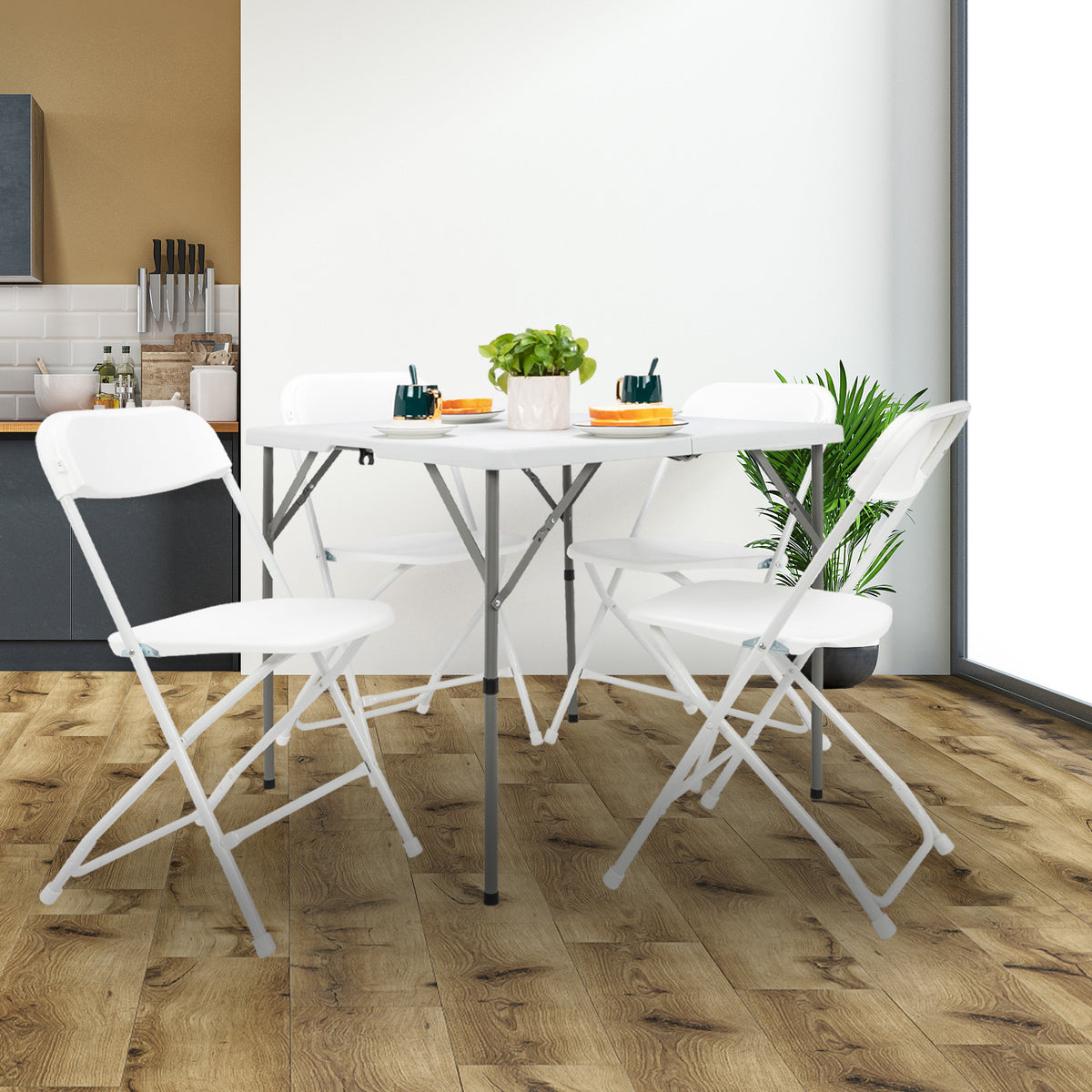 Table carrée pliable de 34 pouces