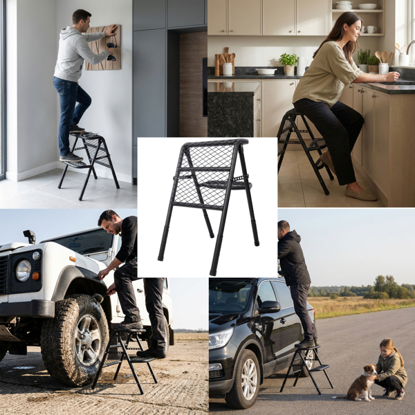 SUV pliable Étape d'accès au véhicule réglable à l'échelle des pneus pour camion VUS RV Offroad