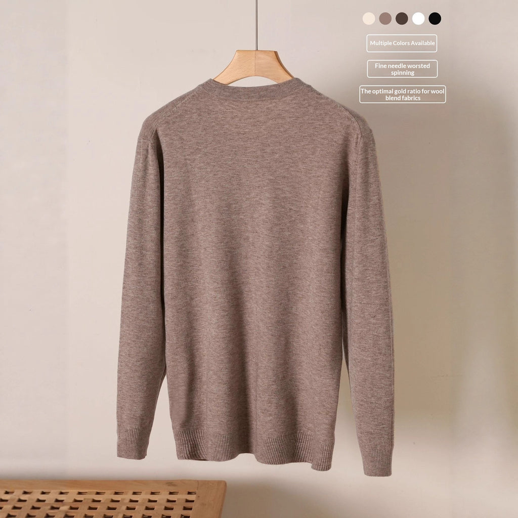 Men's V-Neck Wool Sweater Men's Pullover