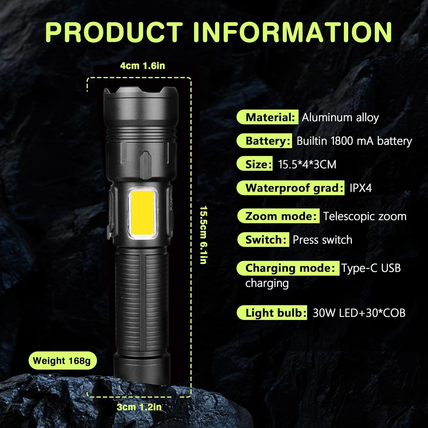 Torche rechargeable LED 10