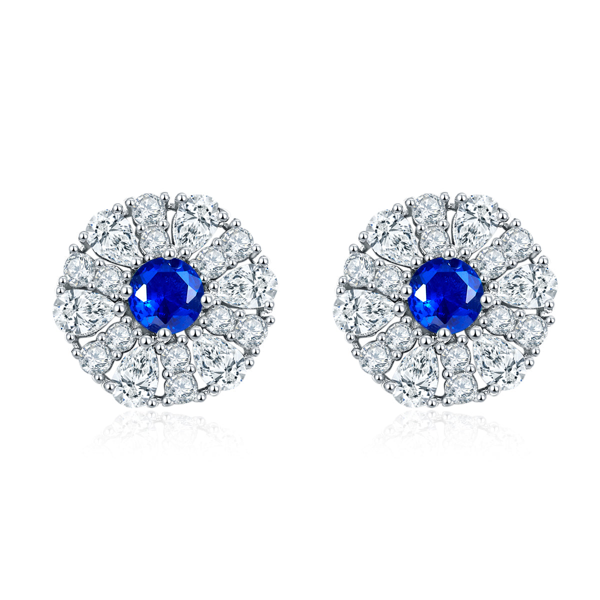 S925 Boucles d'oreilles en cluster en argent sterling