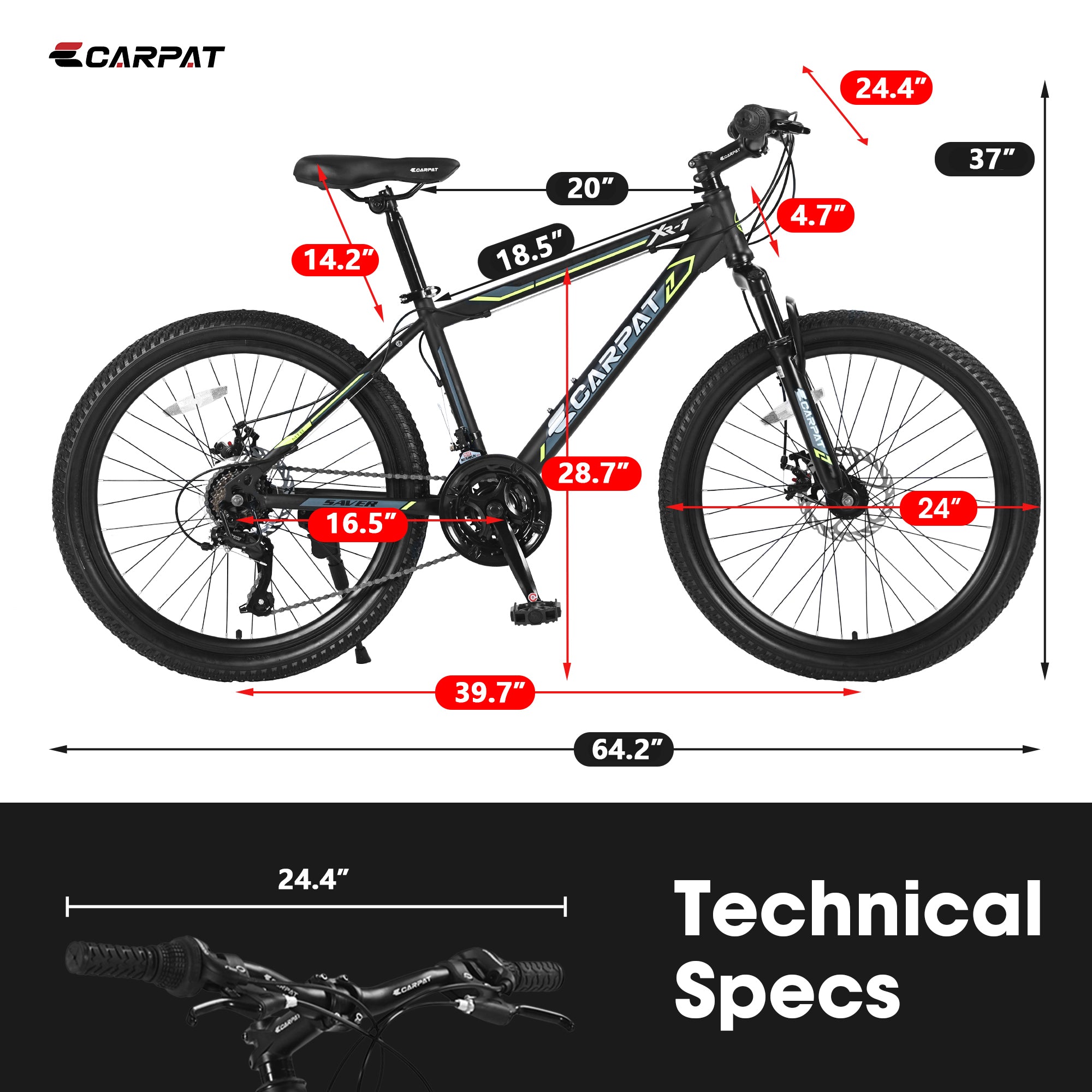 S24102 24 pouces VTT garçons filles
