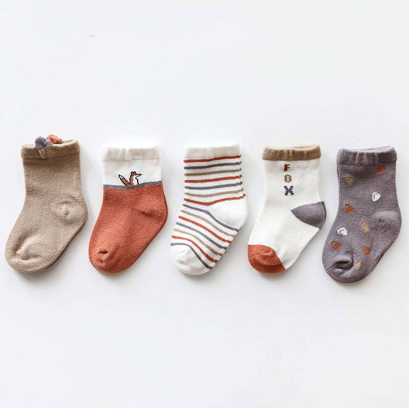 Chaussettes pour enfants en coton peigné