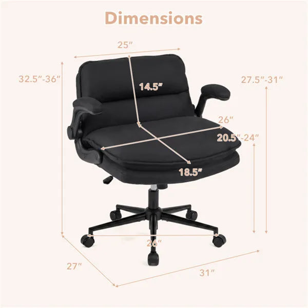 Chaise croisée Criss avec bras rabattus