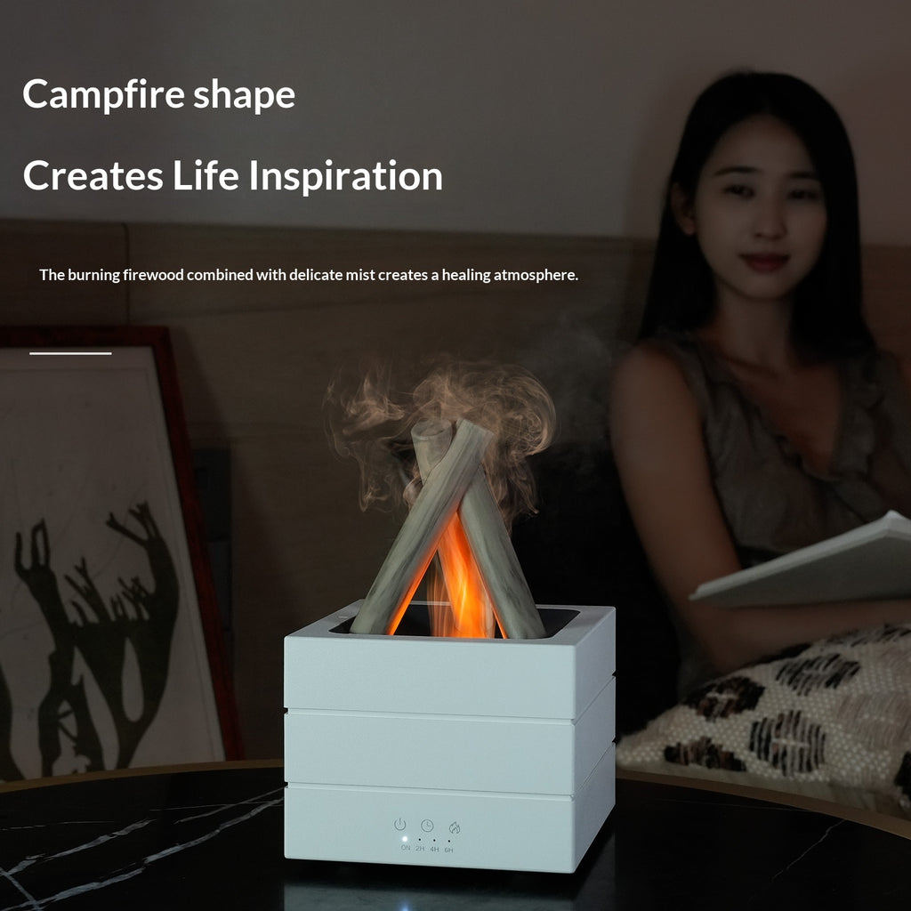 Diffuseur d'aromathérapie à feu de camp pour usage domestique Effet de flamme coloré