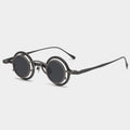 Lunettes de soleil de forme ronde en titane pur Rétro nuances élégantes pour les femmes