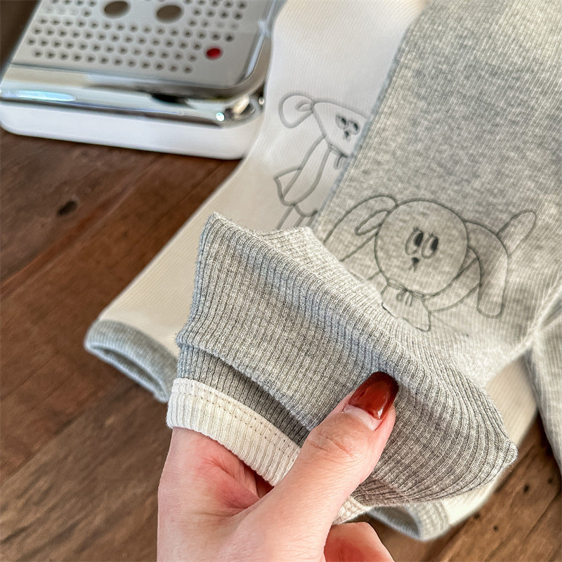 Lapin d'automne des filles Imprimer Leggings mignons