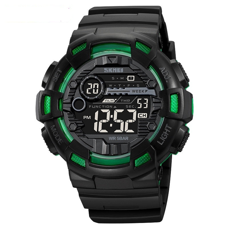 Multifonctionnel Homme Electronic Waterproof Luminous Sports Watch