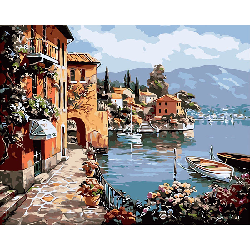 Linge sans rimless Digital peinture à l'huile Paysage Salon Décoration peinture à l'huile
