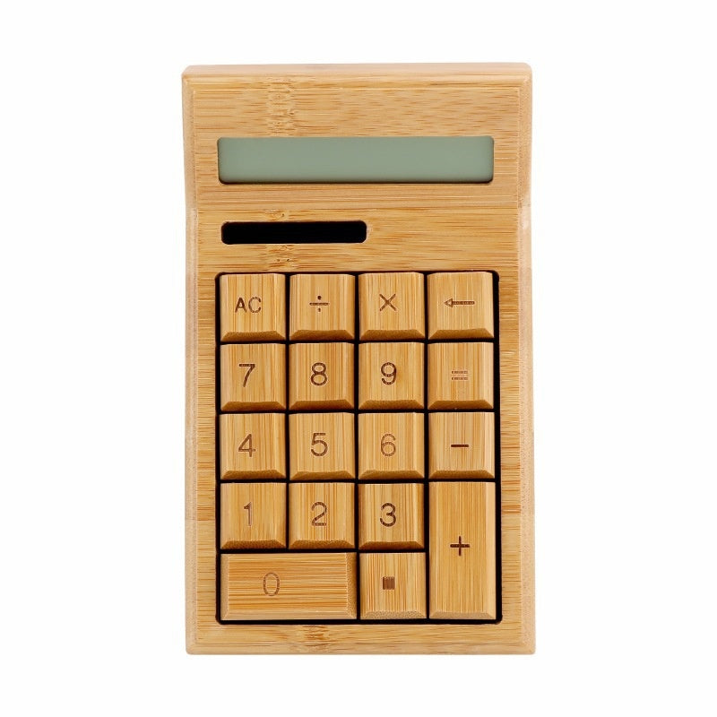 Calculatrice solaire de bambou Bureau Protection de l'environnement