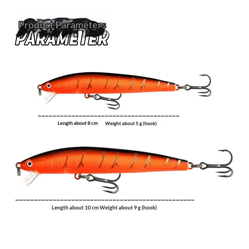 Lure Minnow avec des perles en rotin flottant en plastique Lure Artificial Bait
