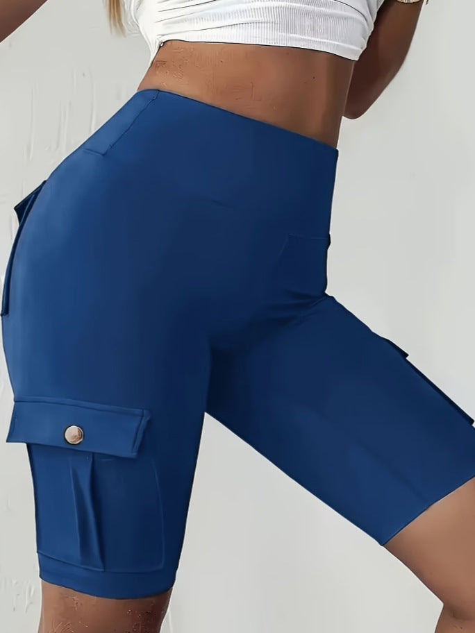 Temu Européen et américain Style Printemps et Automne Pocket Sports Yoga Cargo Short Casual