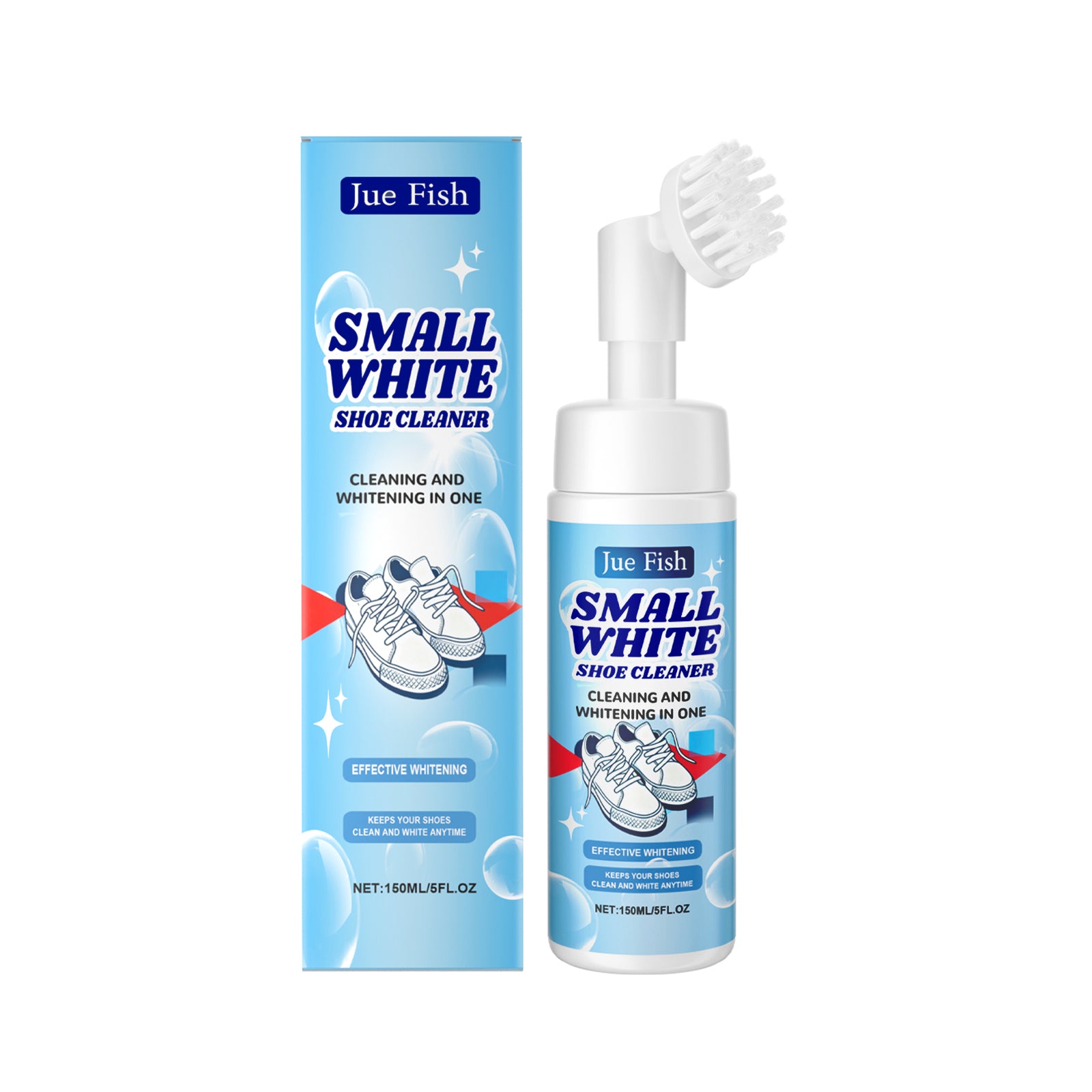 Petite mousse de nettoyage de chaussures blanches 150ml1box