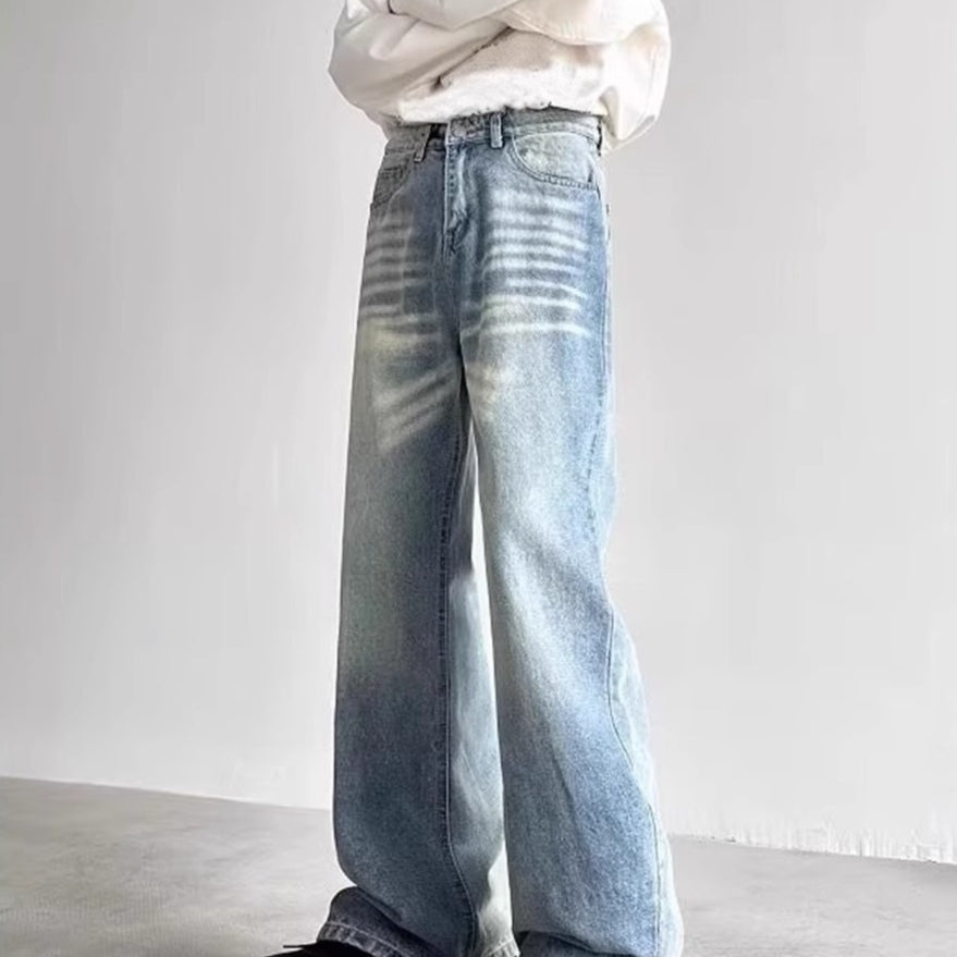 Pantalons à jambes larges à jambe droite, décontraction rétro