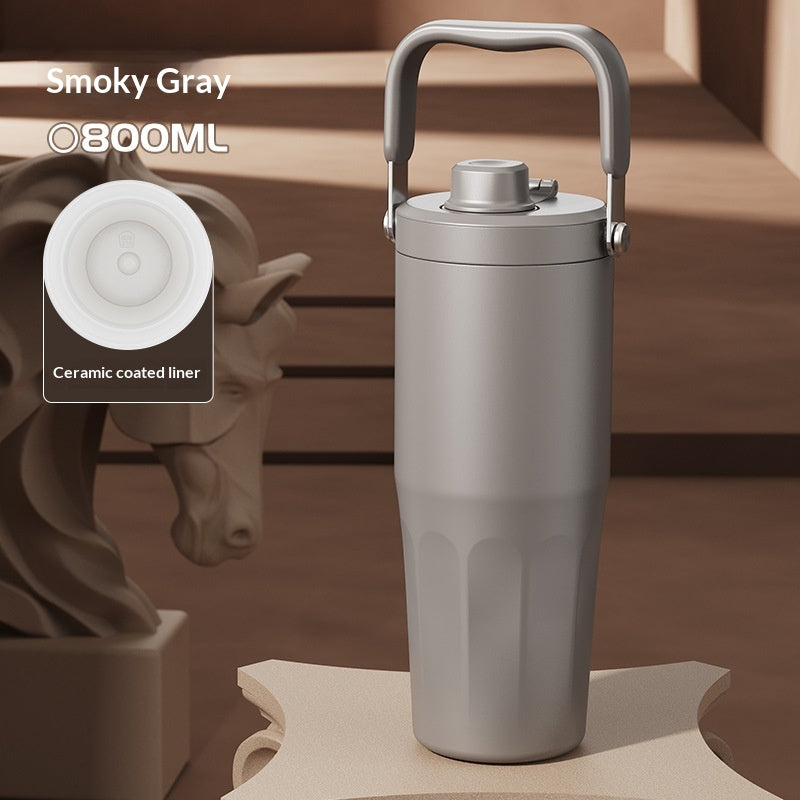 Acier inoxydable de grande capacité avec paille pour utilisation automobile