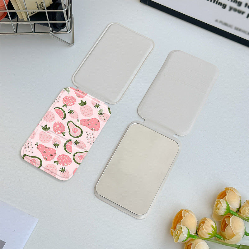 Miroir compact d'impression de fruits mignons