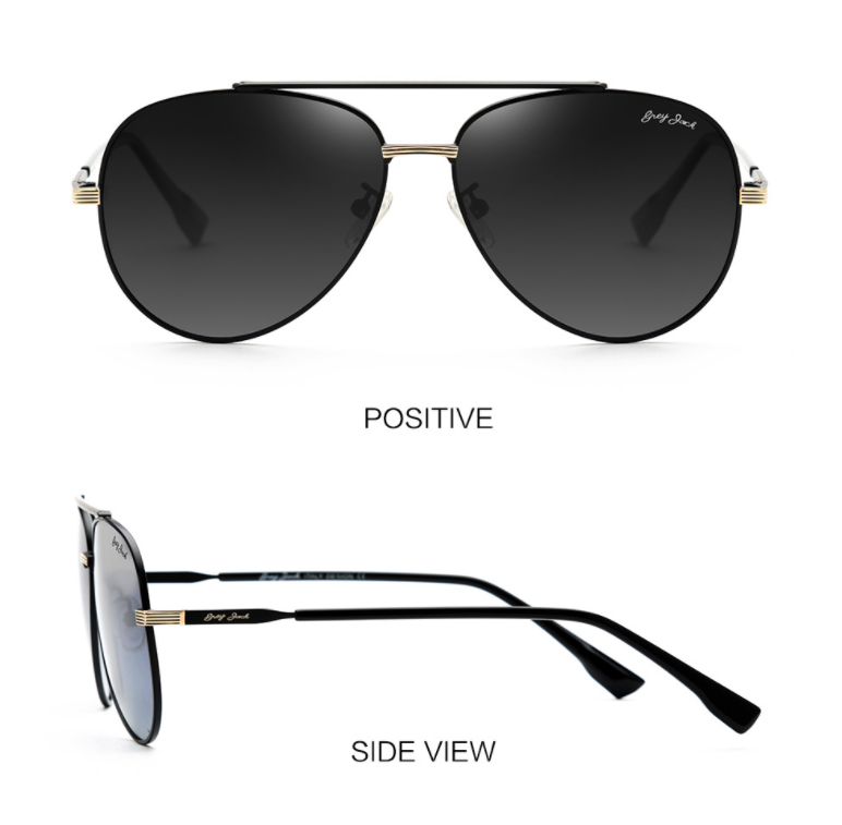 Lunettes de soleil polarisé en métal pour homme