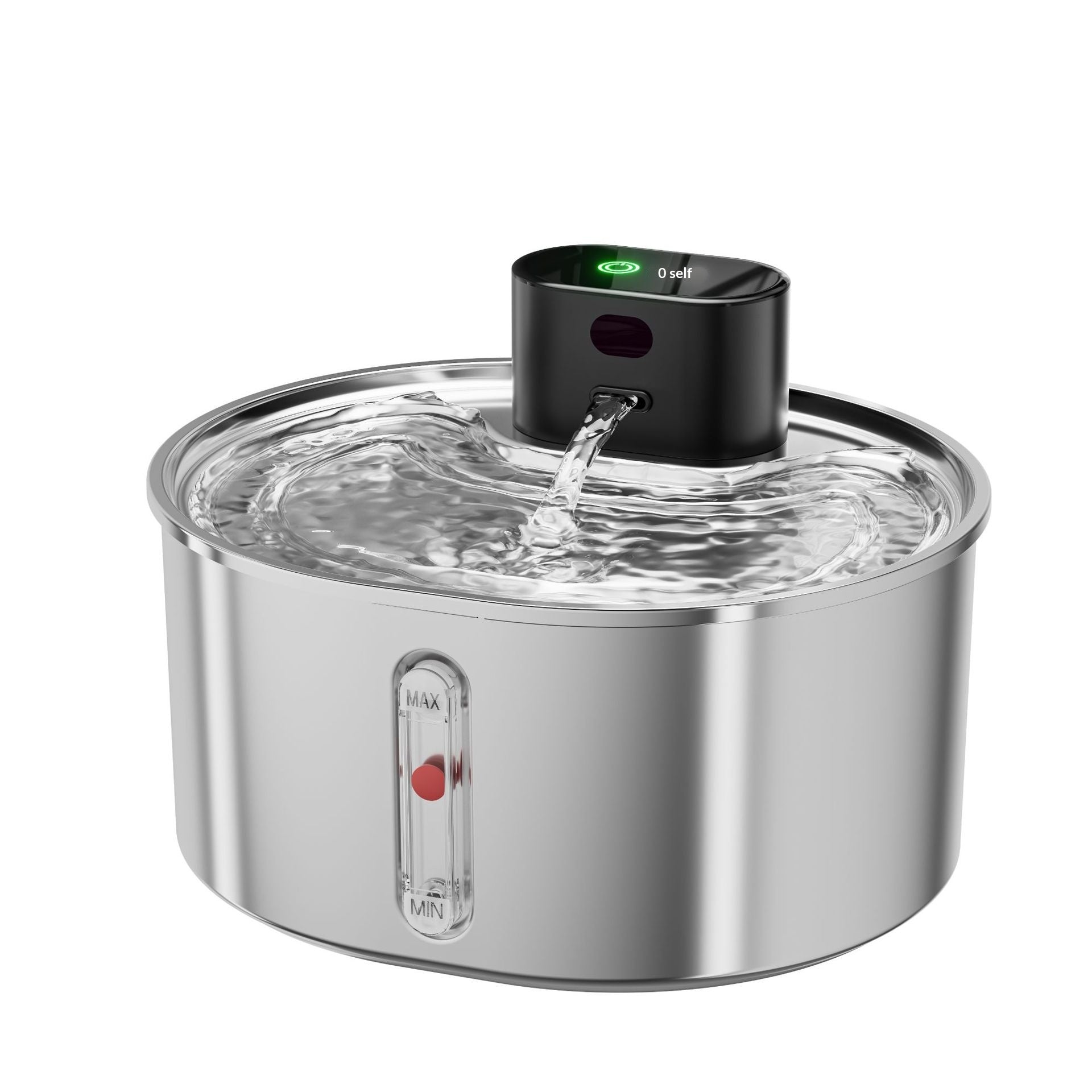 Fontaine d'eau pour animaux intelligents Distributeur d'eau pour chats sans fil Acier inoxydable