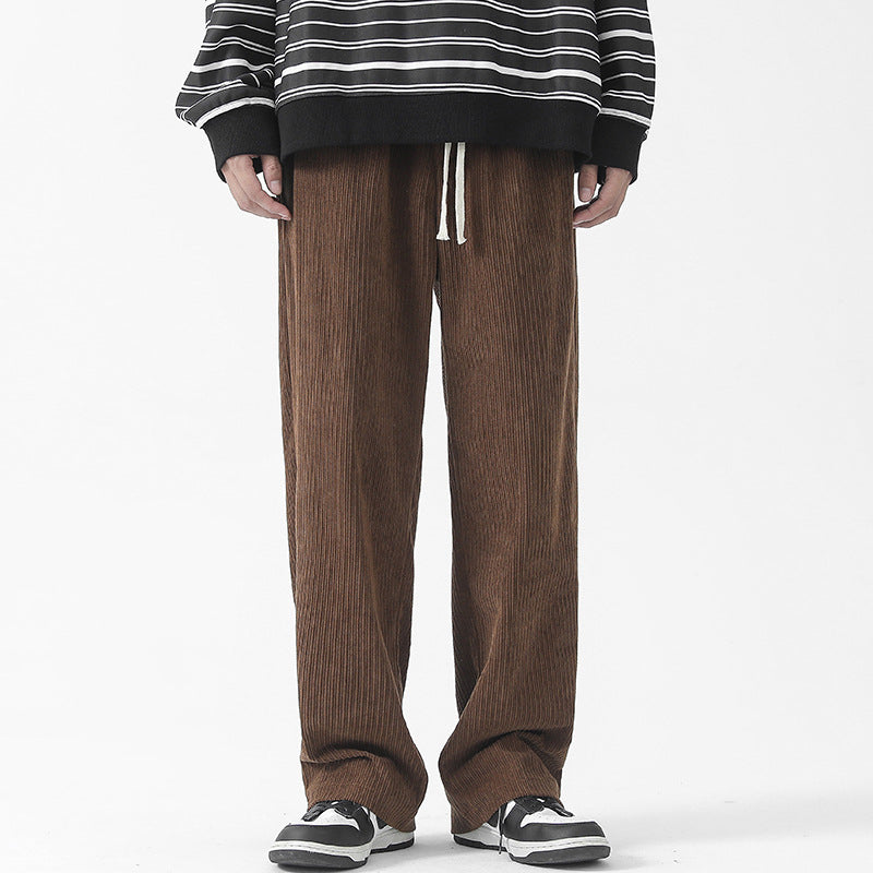 Pantalons de cordourie lisse et épaisse doublés de polaire