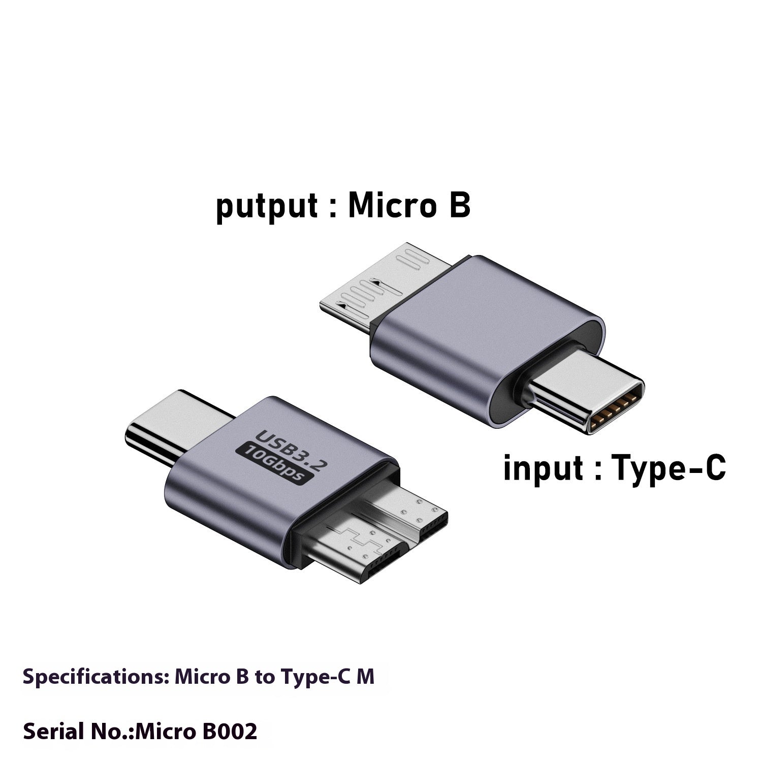 Convertisseur mâle à femelle mâle à mâle charge de transmission