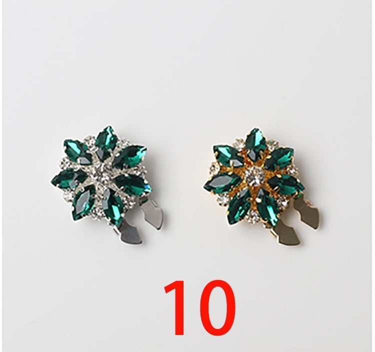 Couverture de bouton cristal Couleur Cheval Eye Glass Perceuse boucle