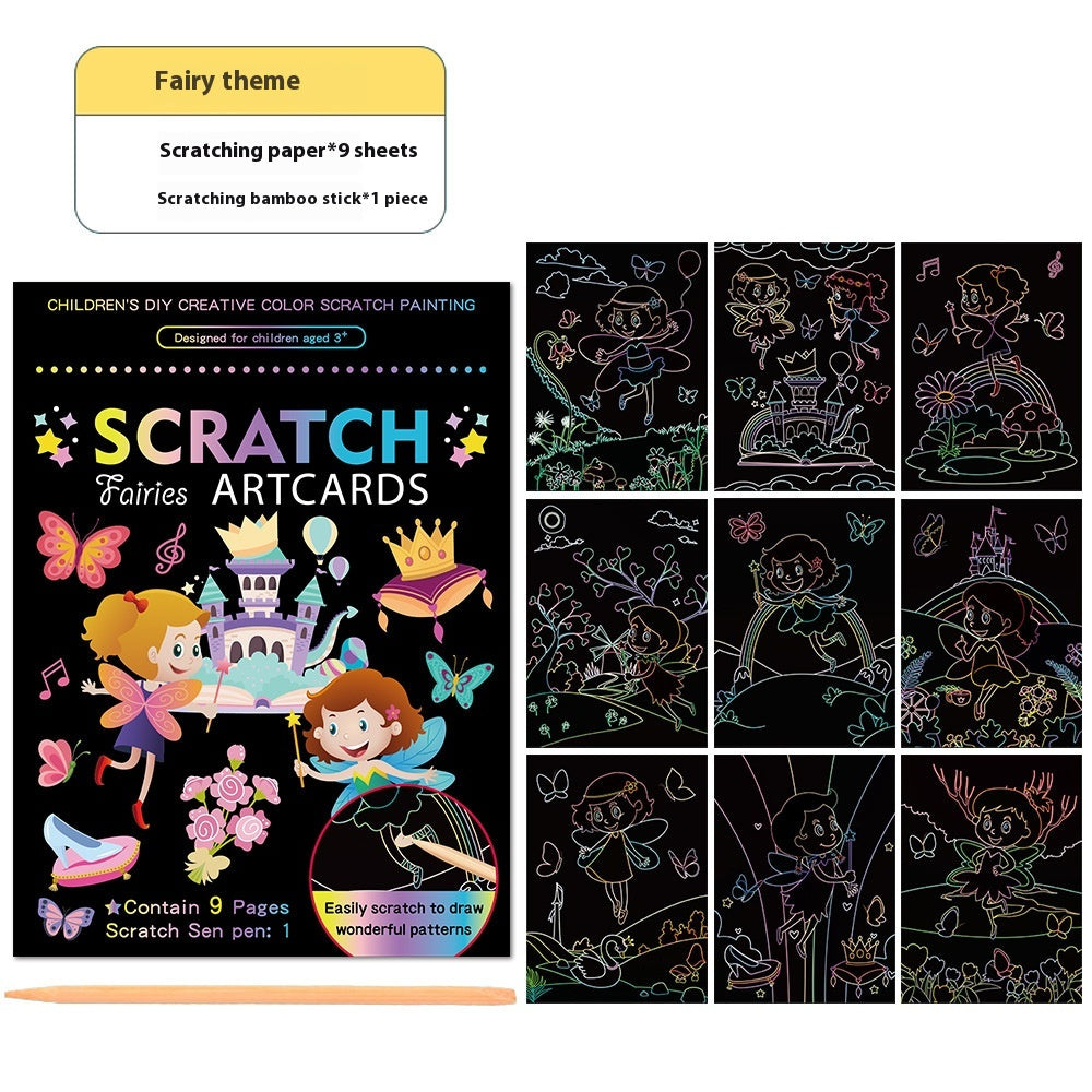 Diy Graffiti Supplies Suit Colorful Scraping Paper