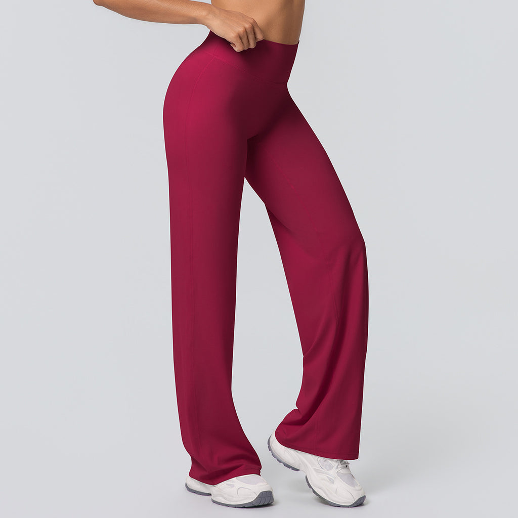 Pantalon de yoga en couleur solide, taille haute C'est un coup de pied