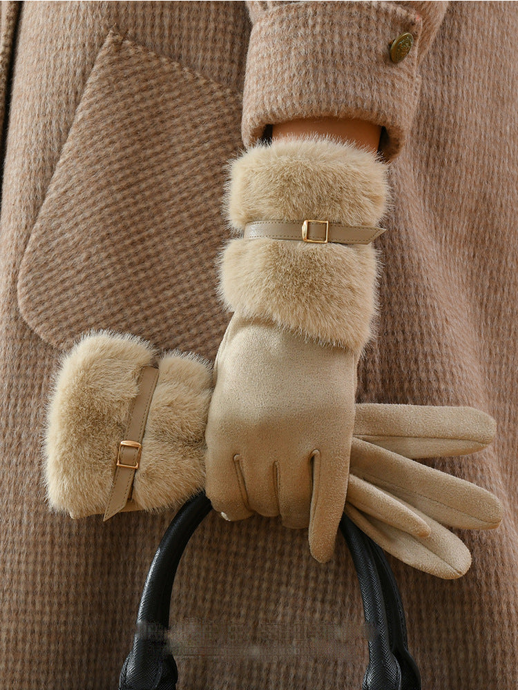 Gants de conduite avec un linge de polaire pour plus chaud et l'isolation
