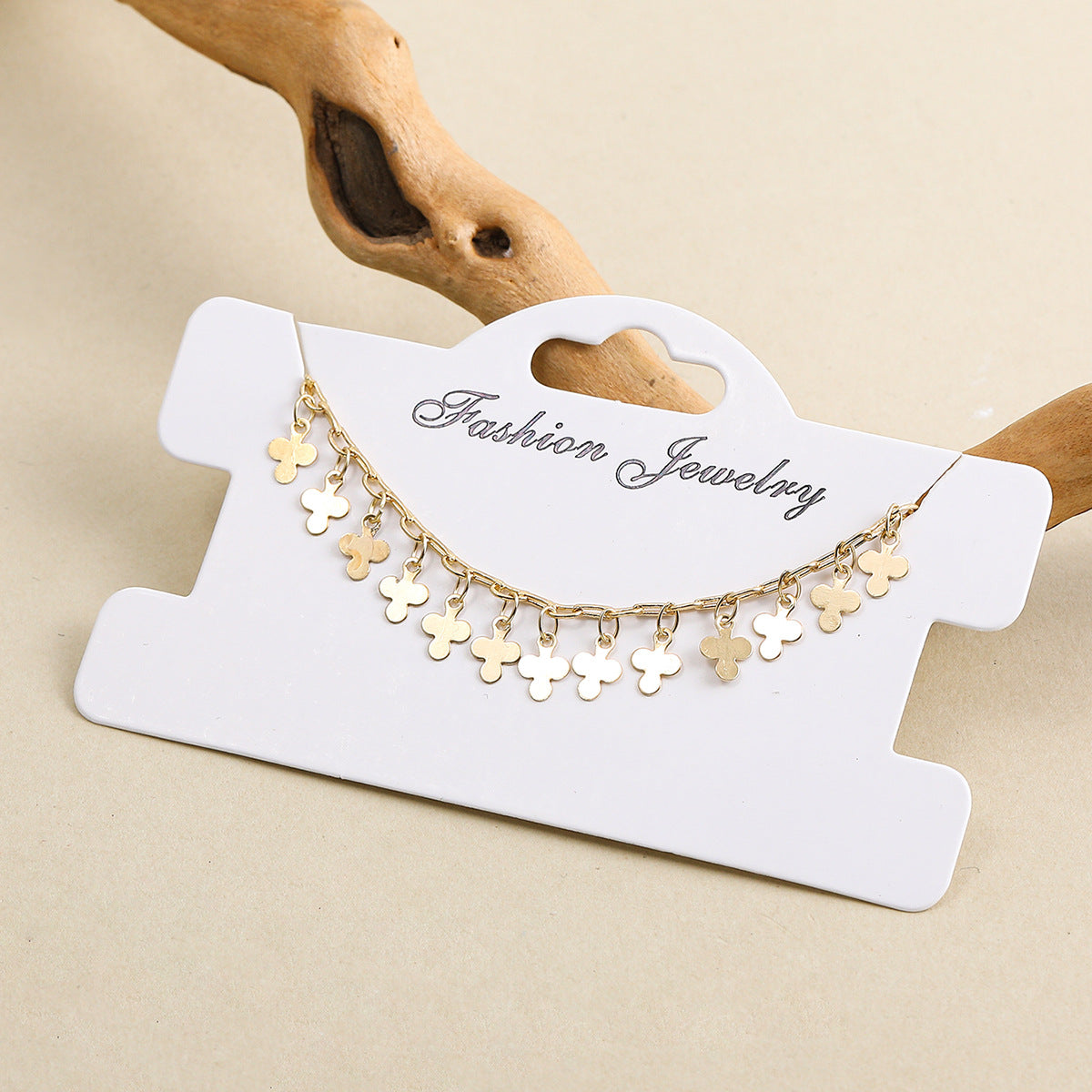 De style bohème Croix et double coeur Multi-couche Anklet