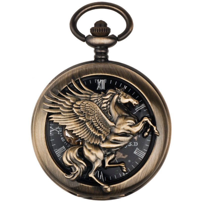 Montre 12-zodiac-animal de secours mécanique squelette avec cadran numérique romain