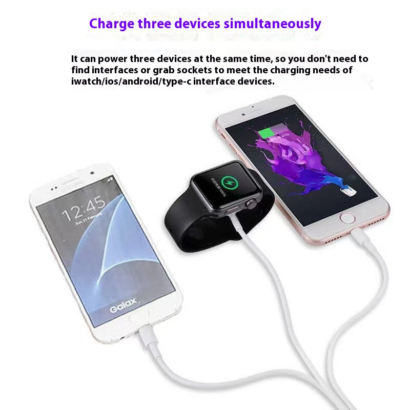 Regarder le câble de recharge sans fil magnétique trois en un