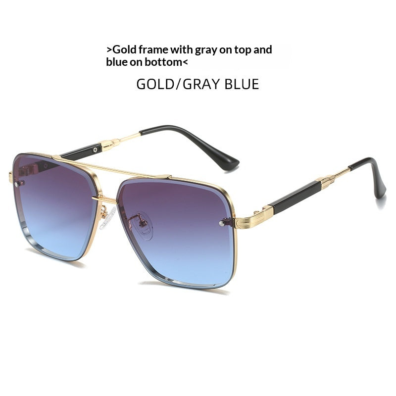Lunettes de soleil en métal pour hommes