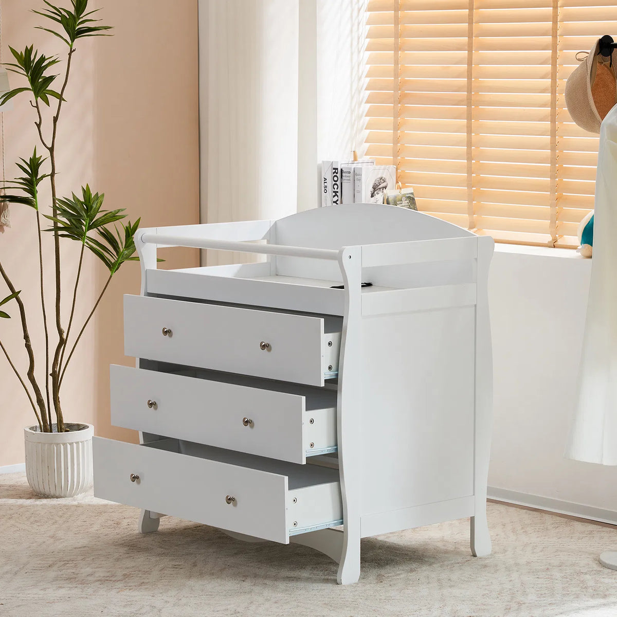 Lit bébé 3-Tier avec garde de sécurité – 90,5x58x92cm
