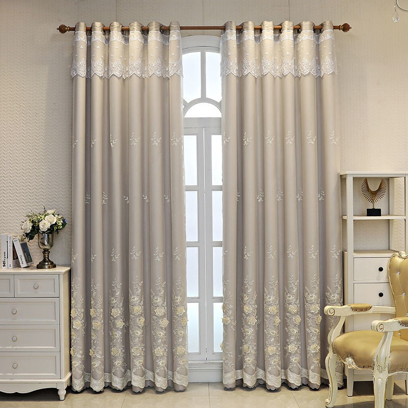 Chambre Shading Mariage Maison Double Rideau ouvert Finitioned Set