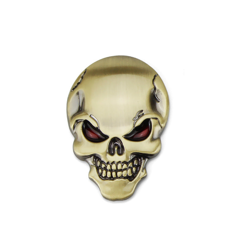 Auto Autocollant de crâne en métal Sticker du corps Red Eye Ghost Head