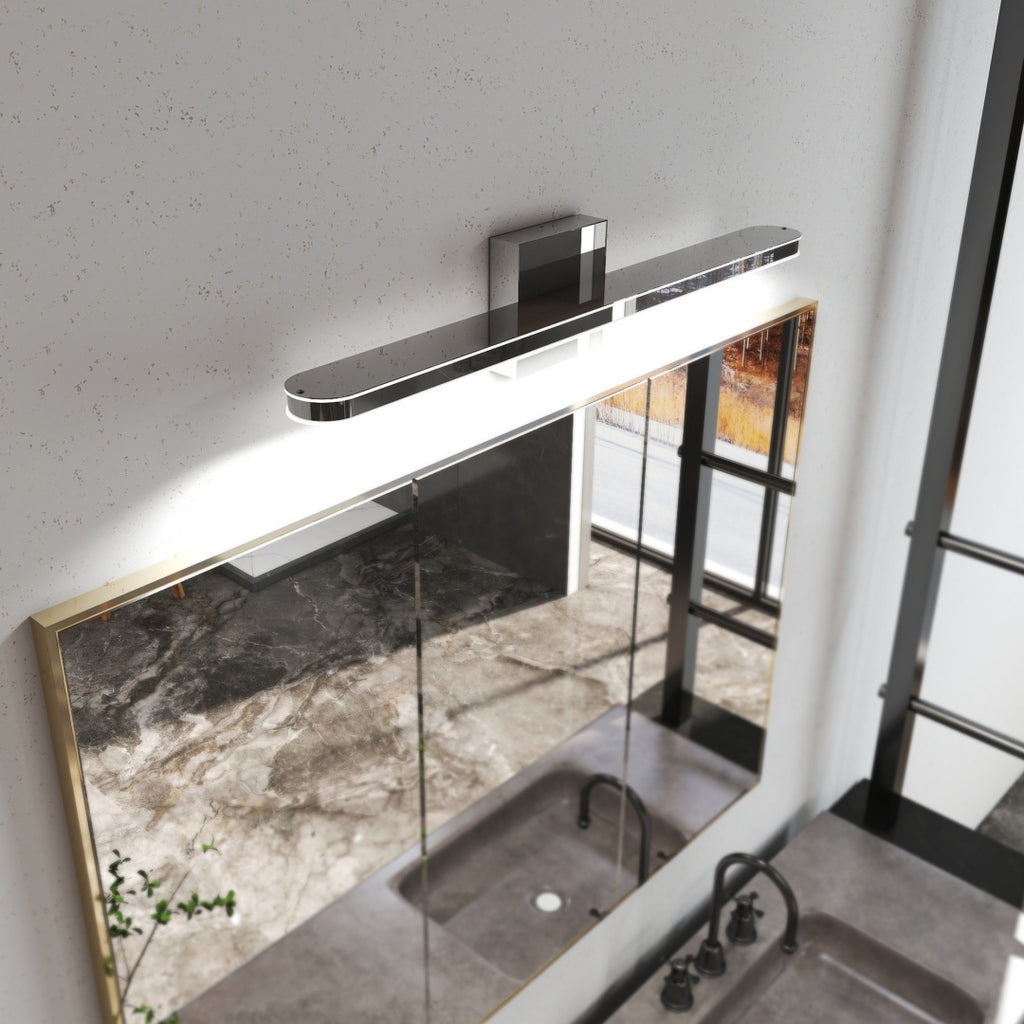 Salle de bain moderne luminaires Dimmable LED lumières de vanité Chrome lampes pour miroir de bain