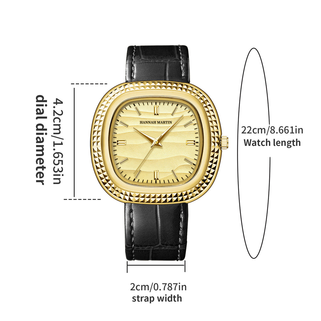 Haute valeur d'apparence Quartz montre avec un véritable bracelet en cuir pour les hommes