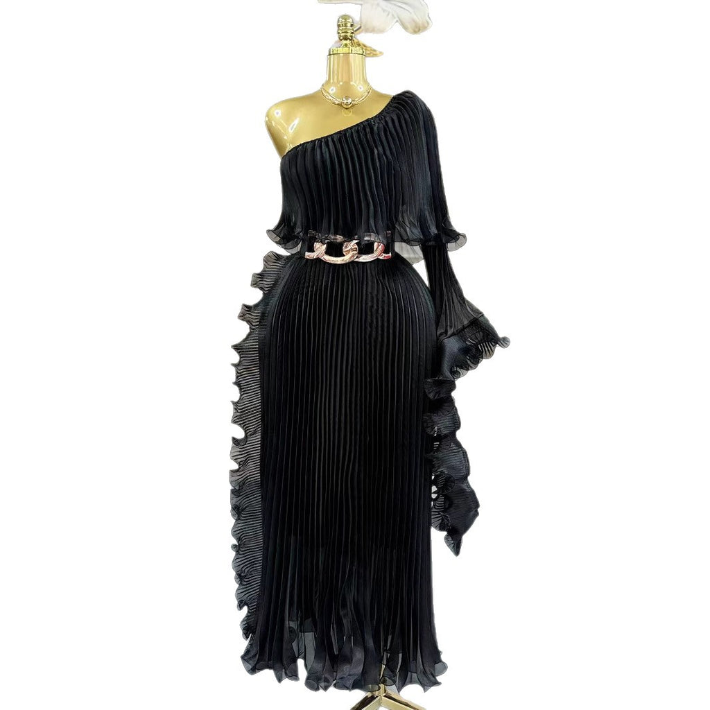 Robe de soirée élégante à une épaule mode